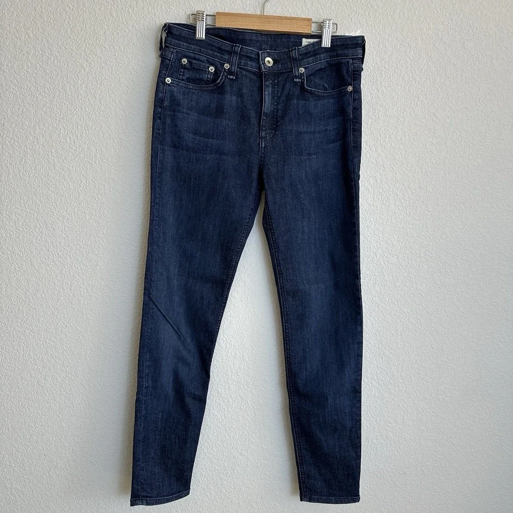 Rag &‎ Bone Women's Cate Mid-Rise Ankle Skinny Blue Jeans, Size 27, Stretch - Picture 3 of 11
